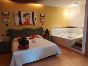 Postel nebo postele na pokoji v ubytování Motel Acropolis