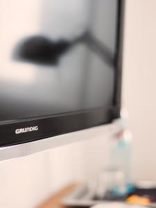 a computer monitor sitting on top of a desk at Landgasthof Ochsen in Seelbach