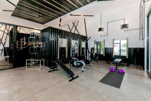 Fitness centrum a/nebo fitness zařízení v ubytování D' LA TORRE HOTEL