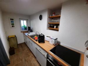 a kitchen with a sink and a counter top at Ferienwohnung Tuniberg in Umkirch