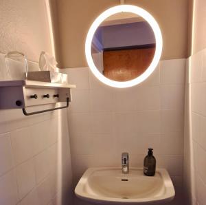 Koupelna v ubytování Dala-Järna Hotell och Vandrarhem