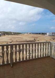a balcony with a view of the beach at Apartments Mistral Estoril Beach in Sal Rei