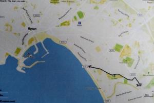 um close-up de um mapa de uma praia em Appartement proche plage et commerces em Royan
