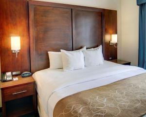 מיטה או מיטות בחדר ב-Comfort Suites Texarkana Arkansas