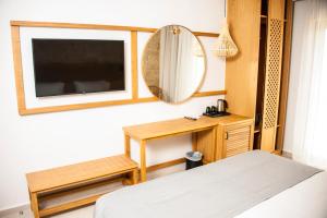 Posteľ alebo postele v izbe v ubytovaní Sirios Village Hotel & Bungalows - All Inclusive