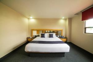 1 dormitorio con 1 cama grande en una habitación en Capital O Autoparador Del Valle,Centro Industrial Tlalnepantla, en Ciudad de México