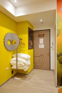Katil atau katil-katil dalam bilik di Tainan Lio Kid Family Homestay