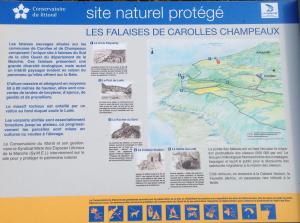 a poster for the site natural project of the los flosses de cartolas at "Le Vieux Nid" in Carolles