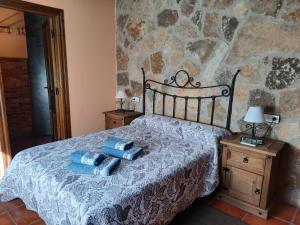 Posteľ alebo postele v izbe v ubytovaní Casa Rural El Caño de Abajo