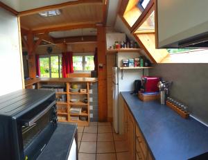 Η κουζίνα ή μικρή κουζίνα στο chalet avec vue imprenable