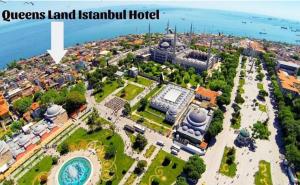 an aerial view of the sovereign island istanbul hotel at Hotel Queens Land in Istanbul