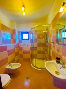 Phòng tắm tại Pensiunea Soarelui