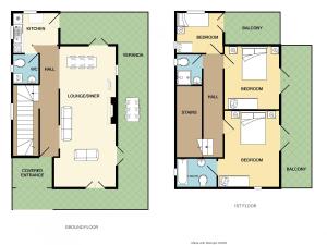The floor plan of Villa Hera