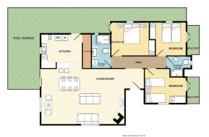Plán poschodí v ubytovaní Villa Nikos Megala Chorafia Crete