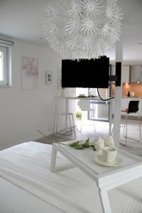Postel nebo postele na pokoji v ubytování Appartement Blanc cocooning