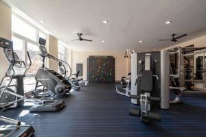 Luxury Furnished Apartments by Hyatus Downtown at Yale的健身中心和/或健身设施