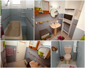 Ein Badezimmer in der Unterkunft Le Colibri, vue exceptionnelle sur la Soufrière
