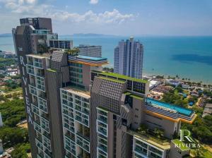 an aerial view of a city with tall buildings at Riviera Jomtien by Daisy Pattaya in Jomtien Beach