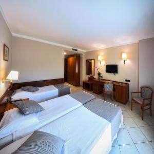 Postel nebo postele na pokoji v ubytování Hotel Le Palme