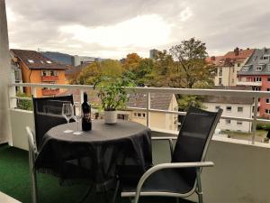Balkón nebo terasa v ubytování Apart Hotel Freiburg