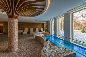 basen w domu z sufitem w obiekcie Hotel BERLINER w Świeradowie Zdroju