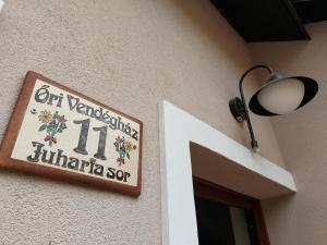 Certifikát, ocenenie alebo iný dokument vystavený v ubytovaní Apartman Őri