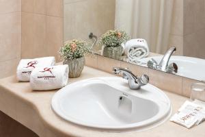 Koupelna v ubytování Hotel Comendador