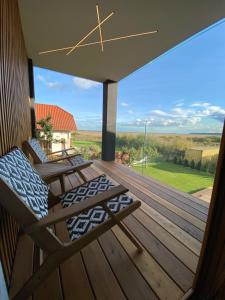 Balkón nebo terasa v ubytování Nova Apartamenty Rewa