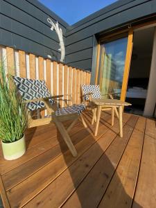 Balkón nebo terasa v ubytování Nova Apartamenty Rewa