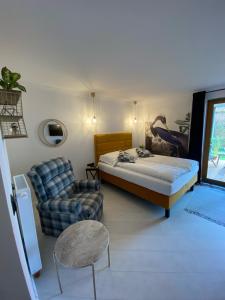 Postel nebo postele na pokoji v ubytování Nova Apartamenty Rewa