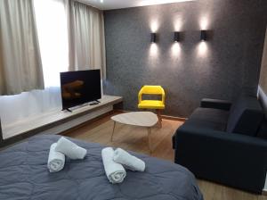 Televizors / izklaižu centrs naktsmītnē VH Executive Suites