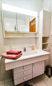 Kúpeľňa v ubytovaní Haus am Römerbad