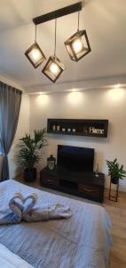 Posteľ alebo postele v izbe v ubytovaní A&S Apartments - WIDOK