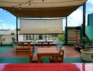 Balkón nebo terasa v ubytování Downtown Hostel Chetumal