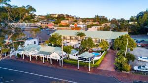 an overhead view of a building on a city street at Kiama Shores in Kiama