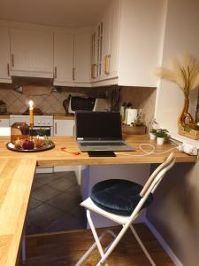 Bergen Apartment with Fjord View的厨房或小厨房