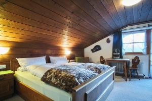 Cama o camas de una habitación en Appartements Zugspitztraum