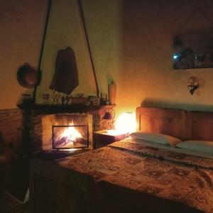Katil atau katil-katil dalam bilik di Chalet Su Foxile