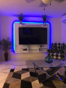 En TV eller et underholdningssystem på C'DaView Apartment Suite