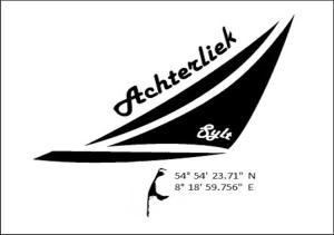 una imagen en blanco y negro de un velero en Achterliek, en Westerland