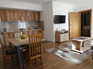 Kuchyň nebo kuchyňský kout v ubytování Apartmani & SPA Matin Breg