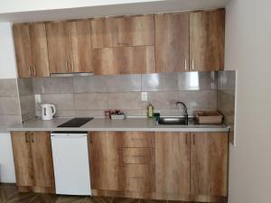 Kuchyň nebo kuchyňský kout v ubytování Apartmani & SPA Matin Breg