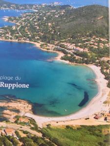 ポルティシオにあるCorse Villa Porticcio vue Merの海岸と海の空中を望む