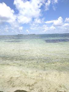 - une vue sur l'océan depuis la plage dans l'établissement Studio Hibiscus, à Sainte-Anne