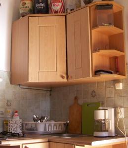 Dapur atau dapur kecil di Bright Side Apartment Koszutka
