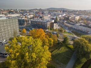 Výhľad na mesto Kielce alebo výhľad na mesto priamo z apartmánu