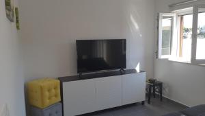 TV a/nebo společenská místnost v ubytování Apartments with sea view