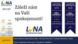 Certifikát, hodnocení, plakát nebo jiný dokument vystavený v ubytování Hotel Resort Luna
