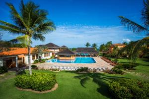 an aerial view of a villa with a swimming pool at Vila Angatu Eco Resort SPA in Santo André