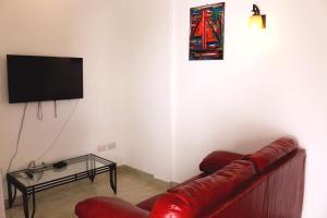 TV a/nebo společenská místnost v ubytování Blue Star Apartments & Hotel